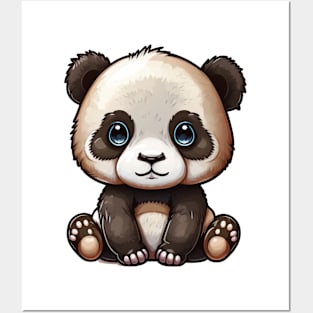 This baby panda cartoon is too adorable to handle Posters and Art